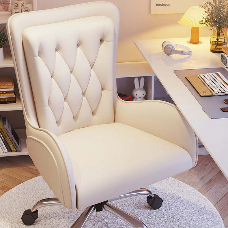 Nordic Leather Steel Desk Chair