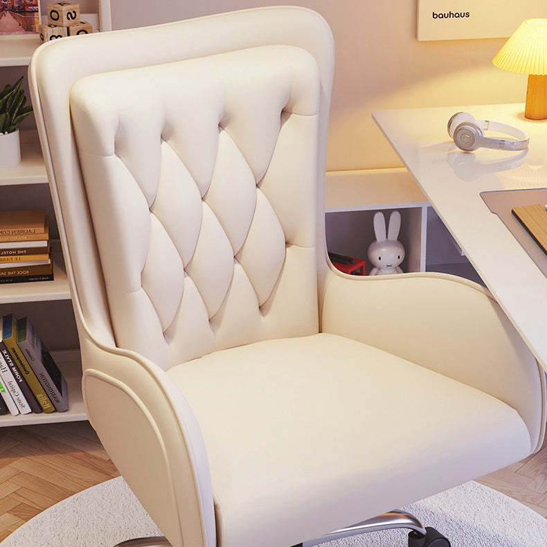 Nordic Leather Steel Desk Chair
