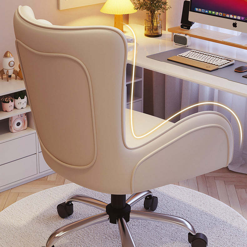 Nordic Leather Steel Desk Chair