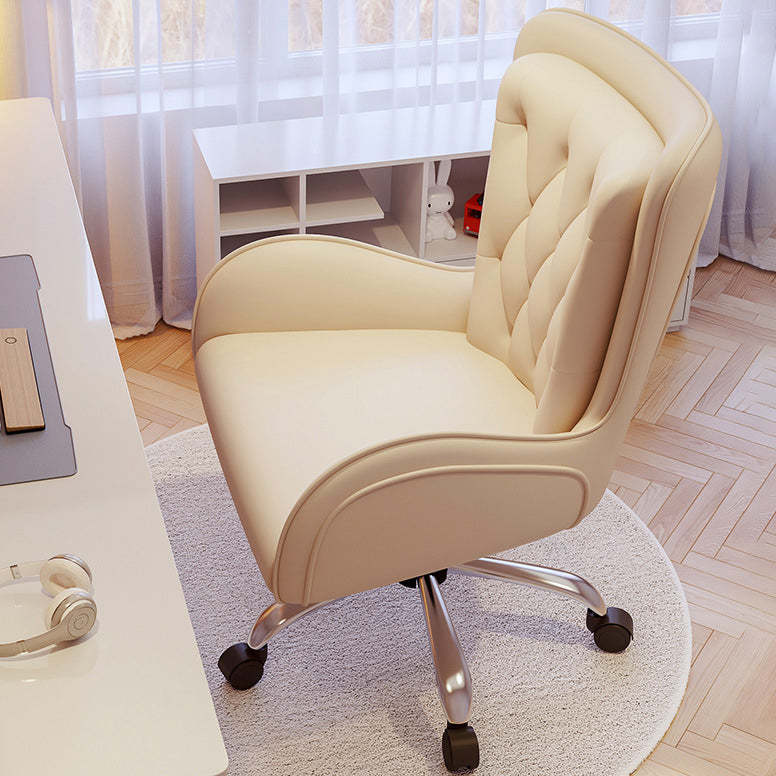 Nordic Leather Steel Desk Chair