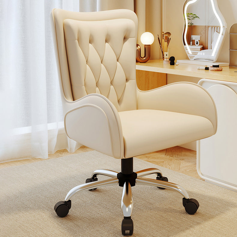 Nordic Leather Steel Desk Chair