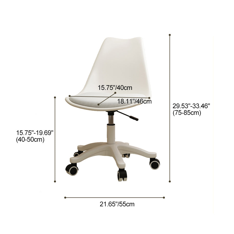 Nordic Plastic Steel Nylon Desk Chair — Gray