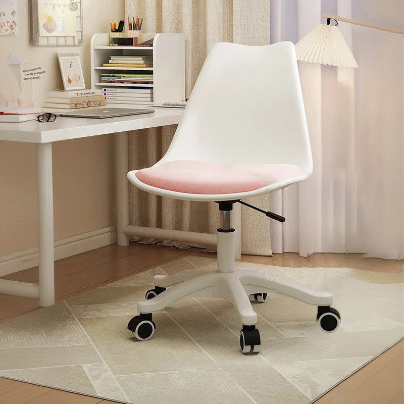 Nordic Plastic Steel Nylon Desk Chair — Yellow