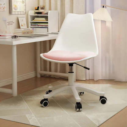 Nordic Plastic Steel Nylon Desk Chair — Yellow