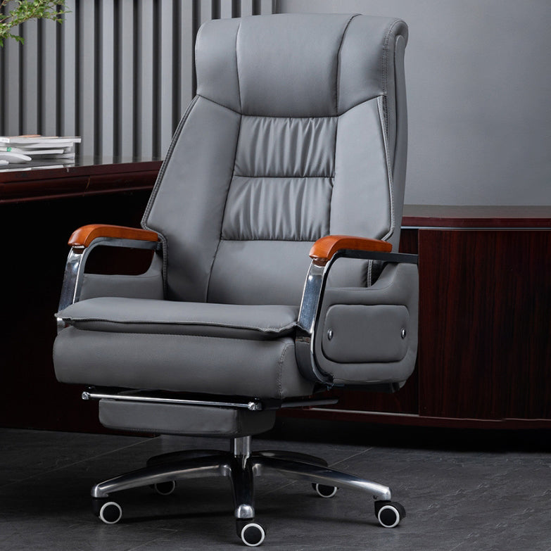 Scandinavian Solid Wood PU Desk Chair