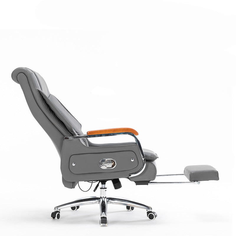 Scandinavian Solid Wood PU Desk Chair
