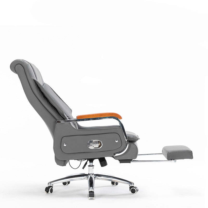 Scandinavian Solid Wood PU Desk Chair