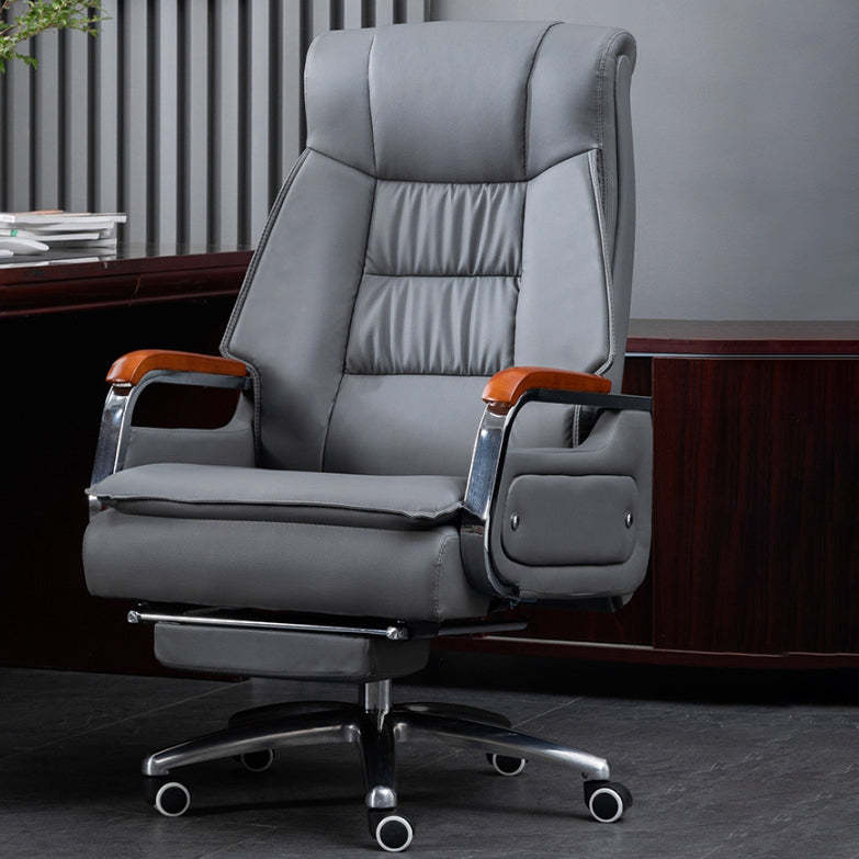 Scandinavian Solid Wood PU Desk Chair