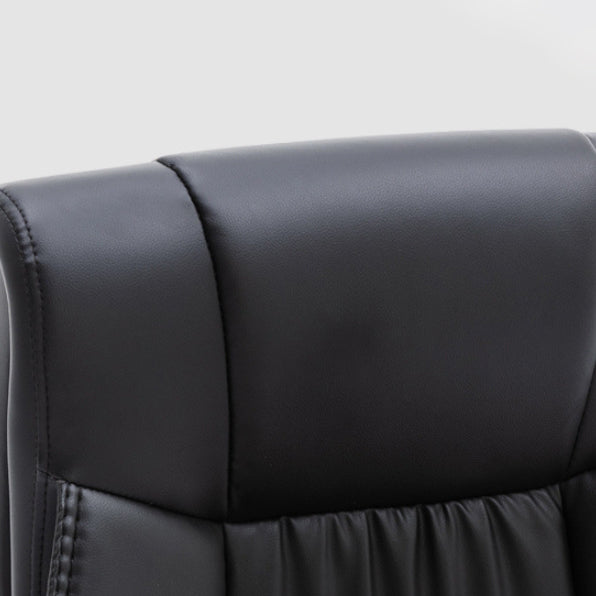 Scandinavian Solid Wood PU Desk Chair — With Footrest / Gray