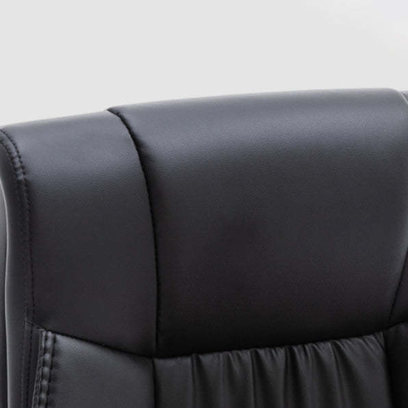 Scandinavian Solid Wood PU Desk Chair — With Footrest / Gray
