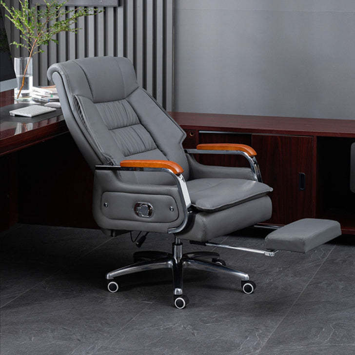 Scandinavian Solid Wood PU Desk Chair