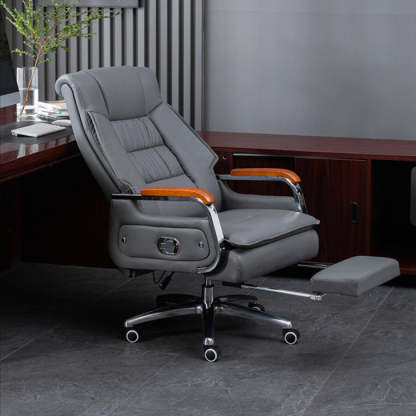 Scandinavian Solid Wood PU Desk Chair