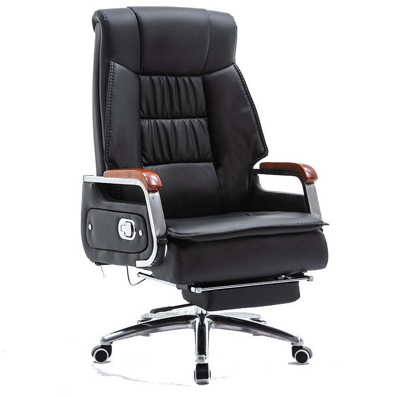 Scandinavian Solid Wood PU Desk Chair
