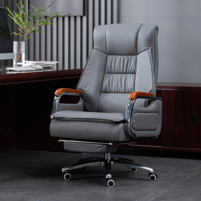 Scandinavian Solid Wood PU Desk Chair