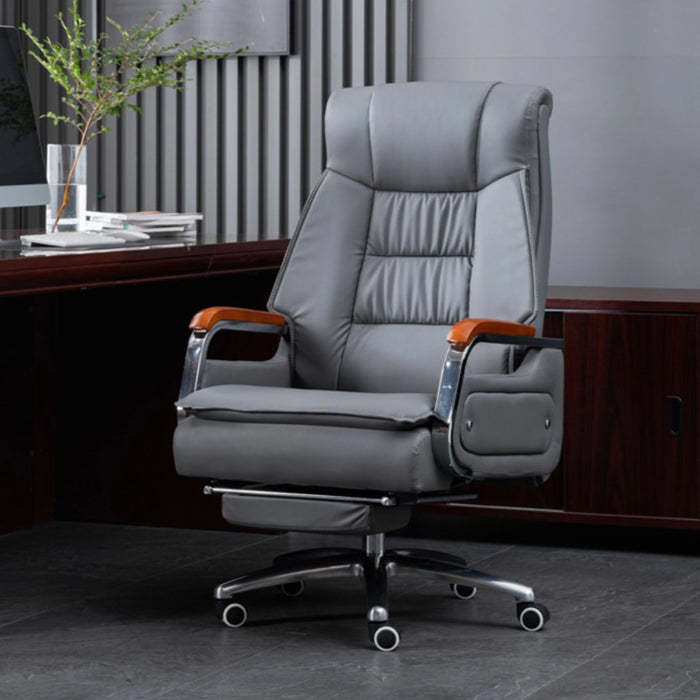 Scandinavian Solid Wood PU Desk Chair