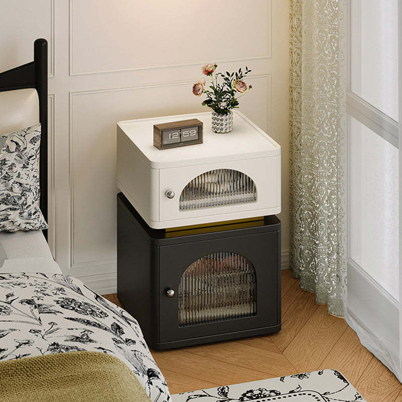 Nordic Socket Light Strip 2-Cabinet Cube Nightstand