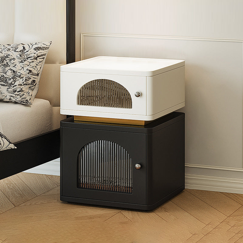 Nordic Socket Light Strip 2-Cabinet Cube Nightstand