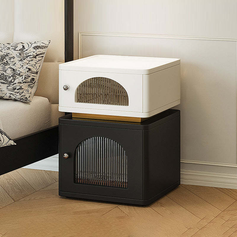 Nordic Socket Light Strip 2-Cabinet Cube Nightstand