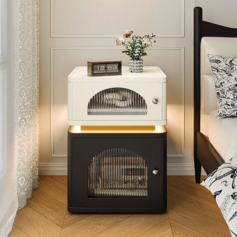 Nordic Socket Light Strip 2-Cabinet Cube Nightstand