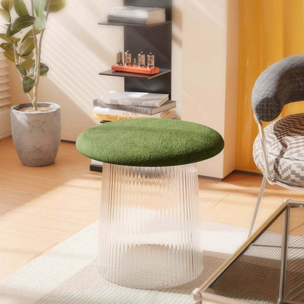 Creative lambswool footstool green footstools