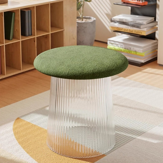 Mushroom Acrylic Lambswool Footstool