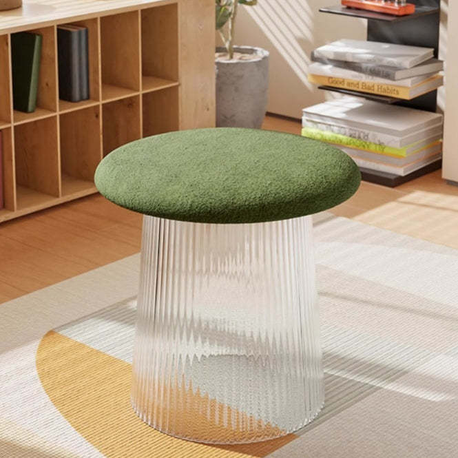 Mushroom Acrylic Lambswool Footstool