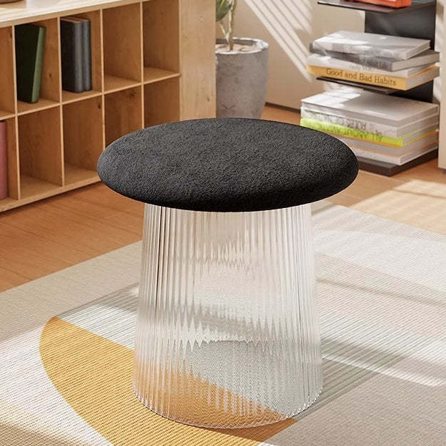 Mushroom Acrylic Lambswool Footstool