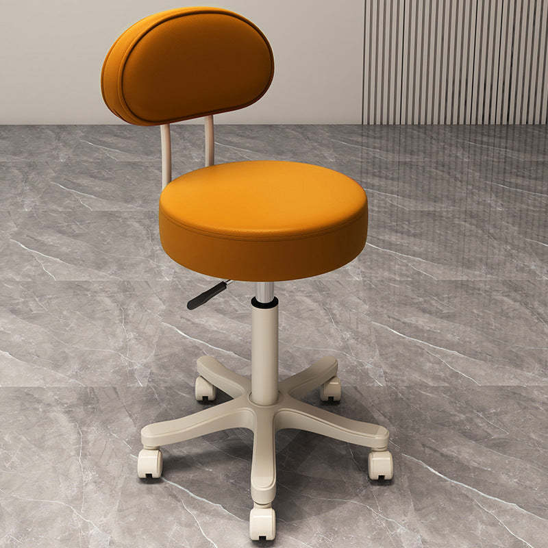 Nordic Leather Nylon Armless Vanity Stool