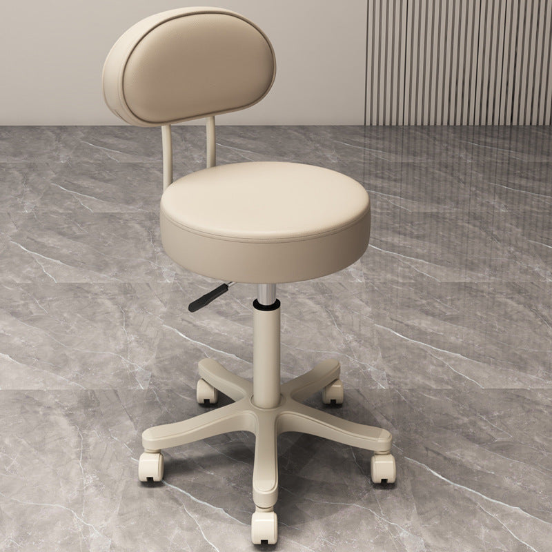 Nordic Leather Nylon Armless Vanity Stool