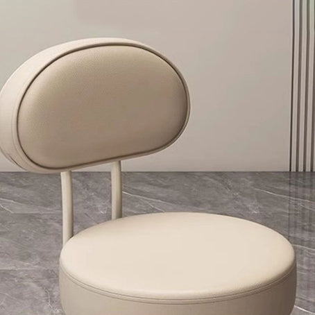Nordic Leather Nylon Armless Vanity Stool