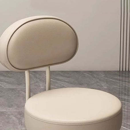 Nordic Leather Nylon Armless Vanity Stool