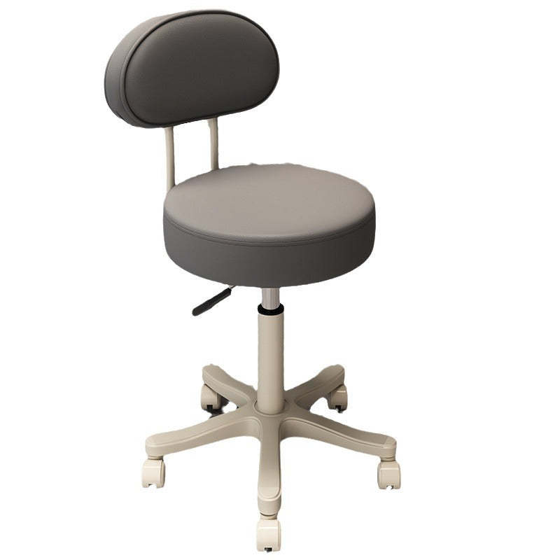 Nordic Leather Nylon Armless Vanity Stool