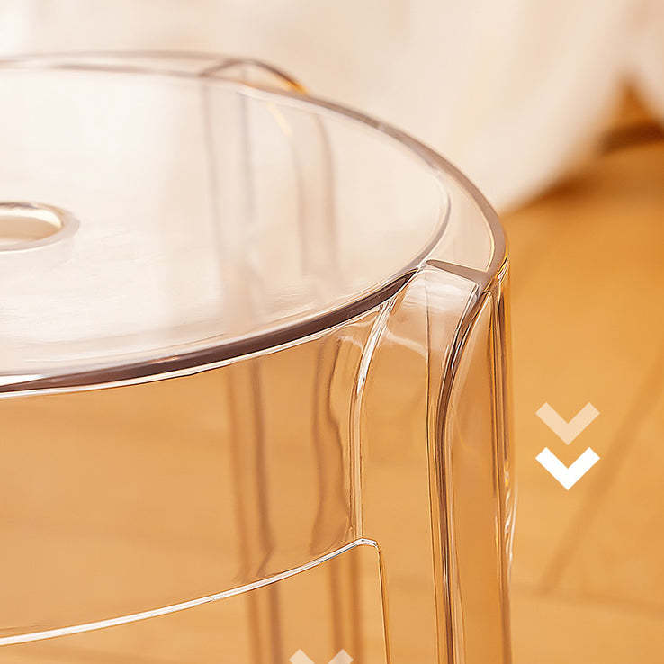 Nordic Round Acrylic Footstool