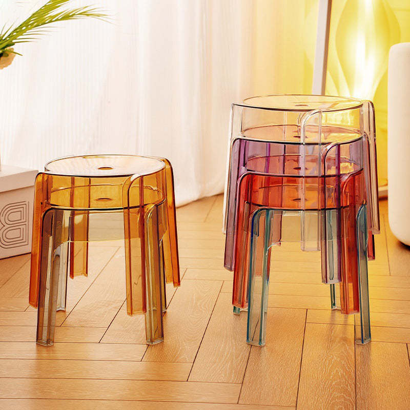 Nordic Round Acrylic Footstool