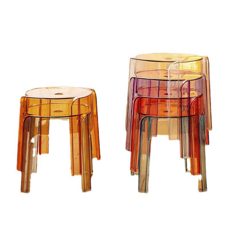 Nordic Round Acrylic Footstool
