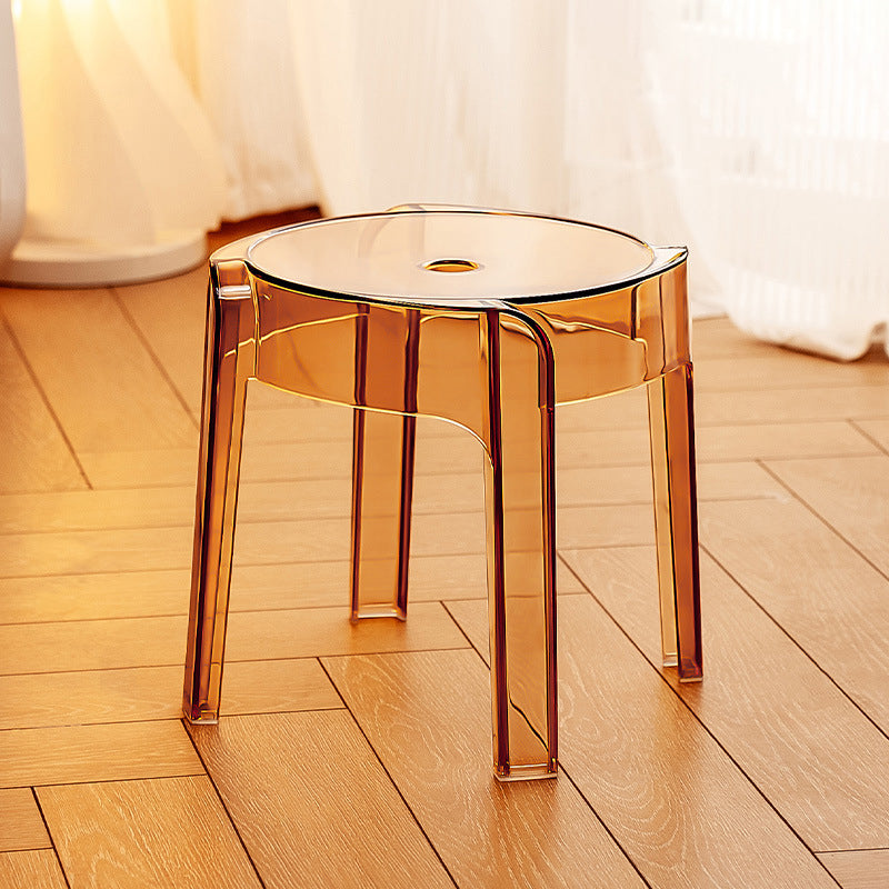 Nordic Round Acrylic Footstool