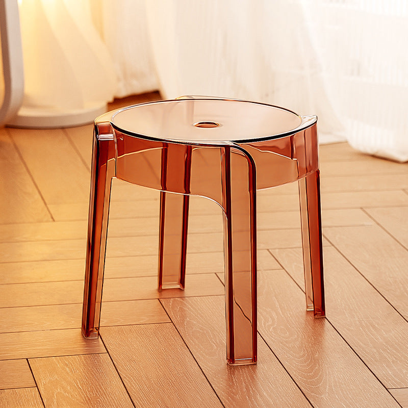 Nordic Round Acrylic Footstool