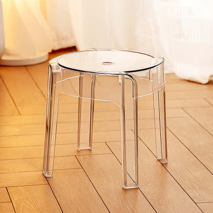 Nordic Round Acrylic Footstool
