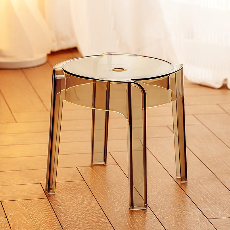 Nordic Round Acrylic Footstool