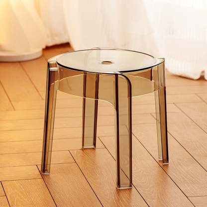 Nordic Round Acrylic Footstool