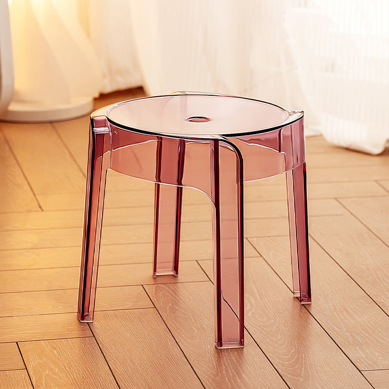 Nordic Round Acrylic Footstool