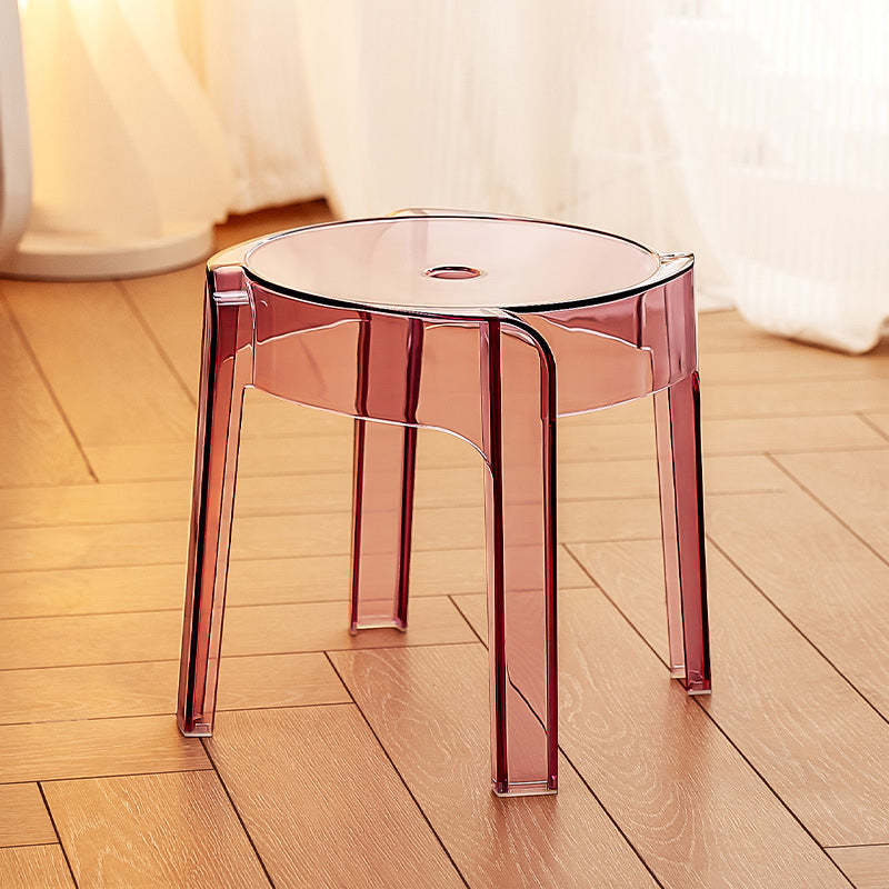 Nordic Round Acrylic Footstool