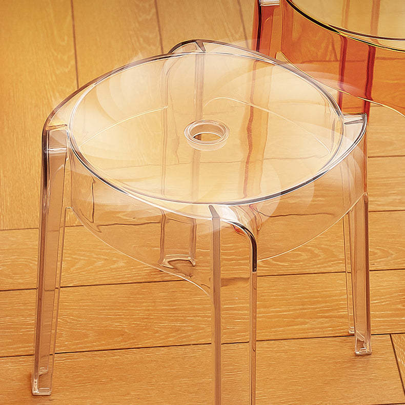 Nordic Round Acrylic Footstool