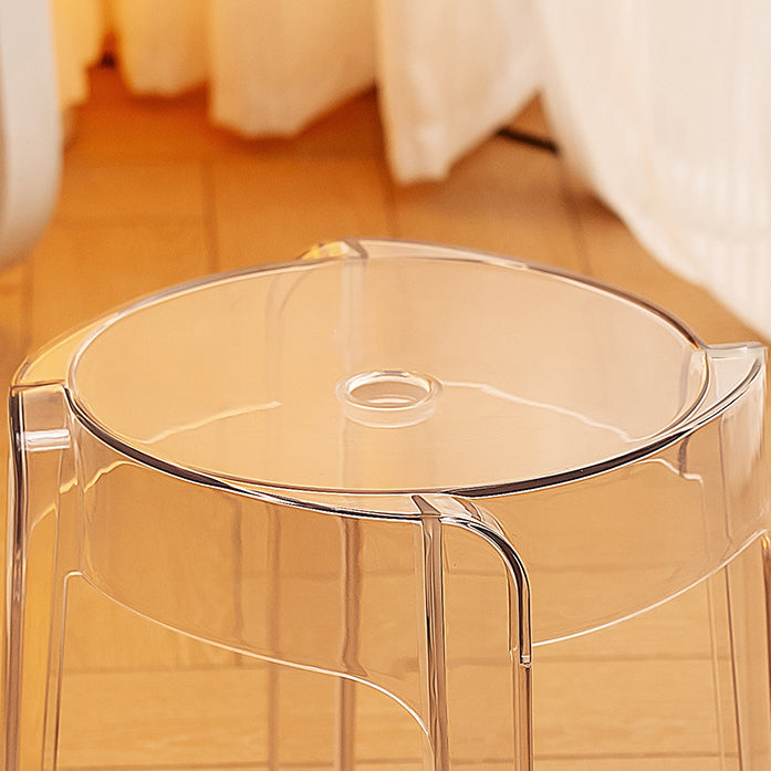 Nordic Round Acrylic Footstool
