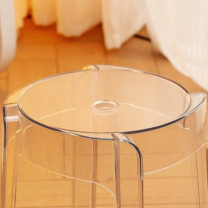 Nordic Round Acrylic Footstool