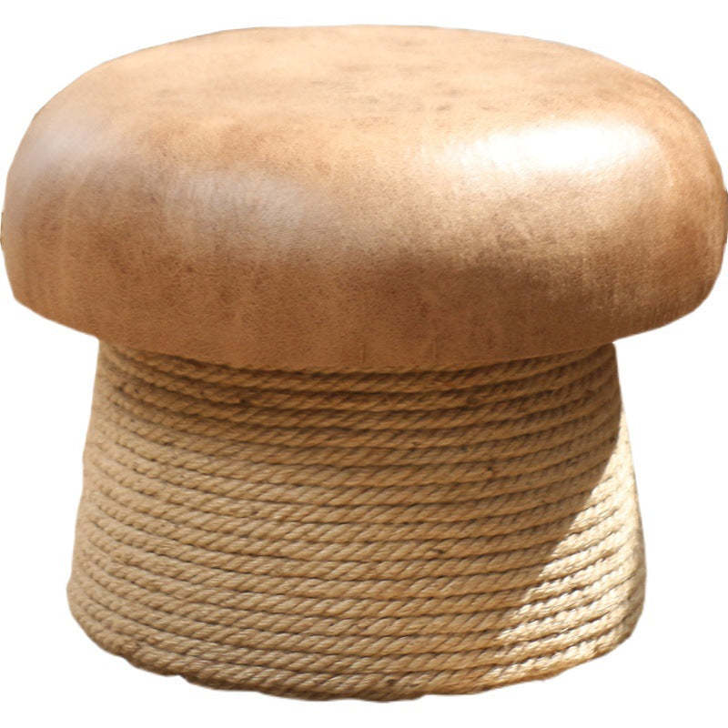 Japanese Mushroom Linen Backless Footstool
