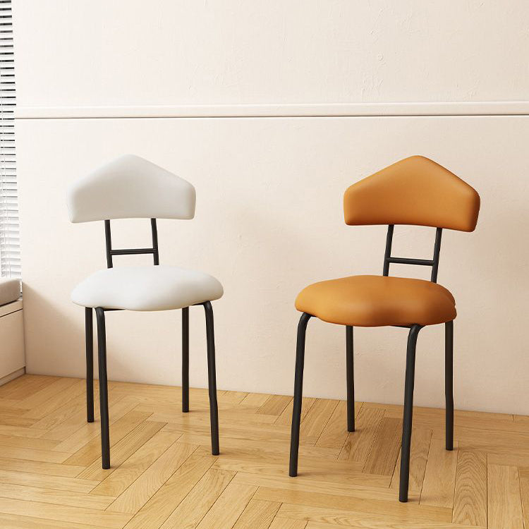 Nordic Cloud Leather Steel Vanity Stool