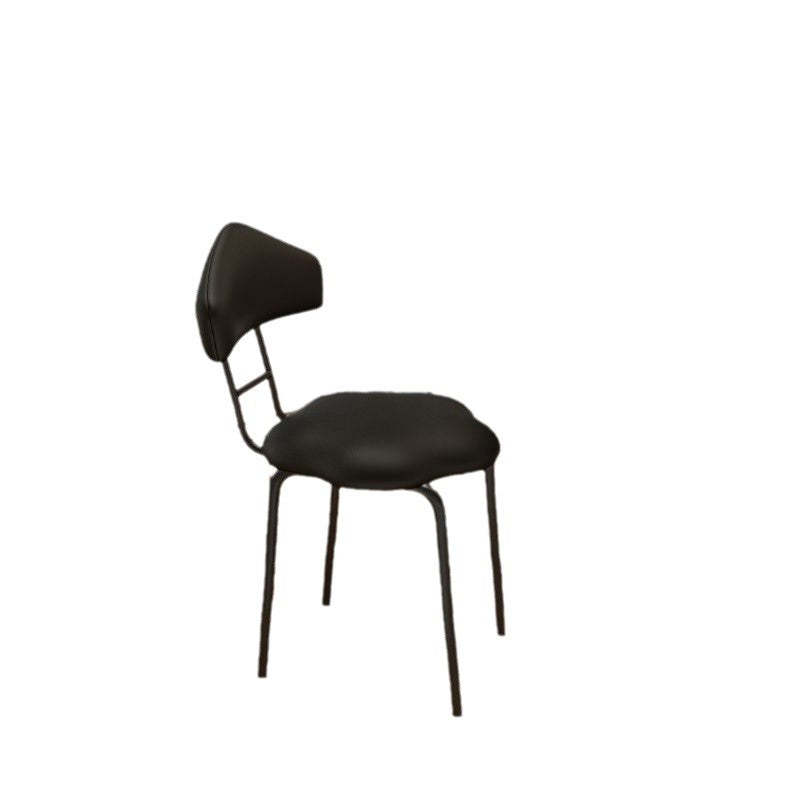 Nordic Cloud Leather Steel Vanity Stool