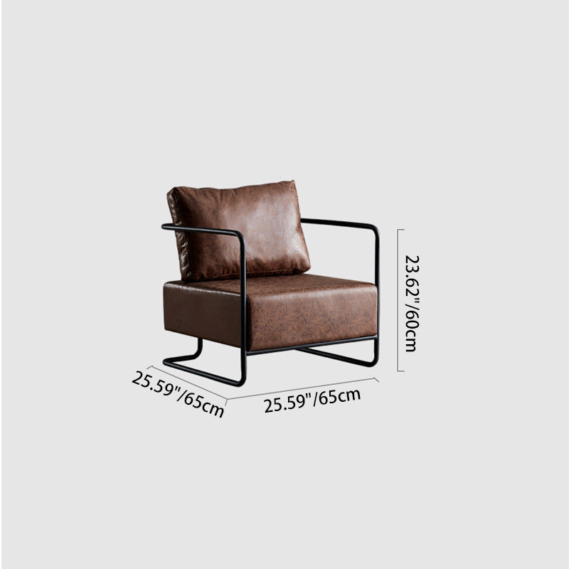 Scandinavian PU Iron Wood Sofa