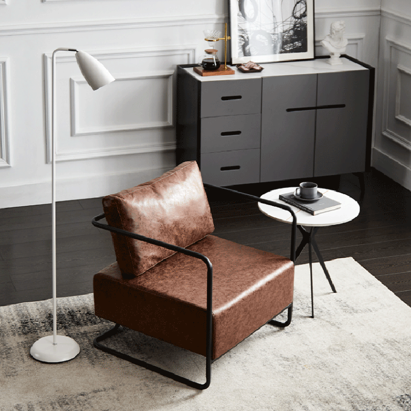 Scandinavian PU Iron Wood Sofa